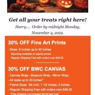 BWC Printmakers - Halloween Sale email
