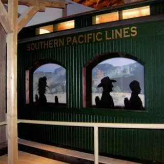 Train windows mural