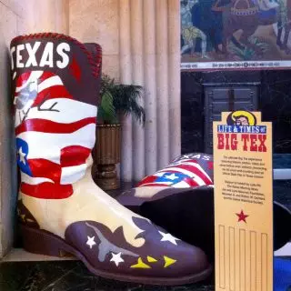 Big Tex Boot display