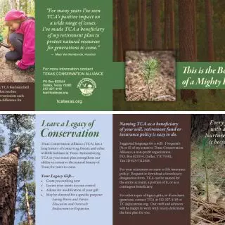 Texas Conservation Alliance - Fundraising brochure