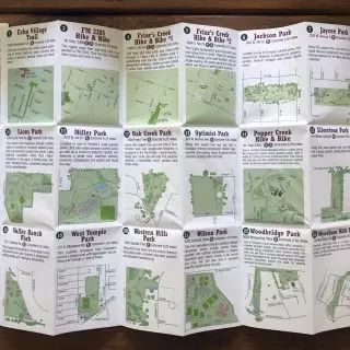 City of Temple Parks folding map