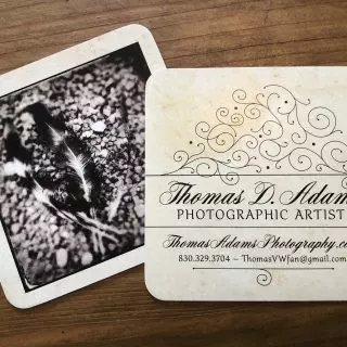 Thomas Adams Photography business card