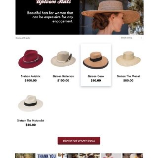 UptownHats-Website-womens UptownHats.com e-commerce site Visit the website
