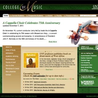 website University of North Texas college of Music Website - University of North Texas College of Music