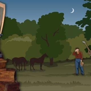 Caddo campfire Mural for Harrison County Museum children's room