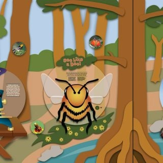 Child-guadalupe Texas Parks - 3D mural interactive exhibit