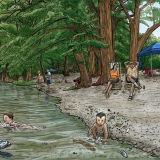 ill-Garner_River illustration1 Garner State Park - The Frio River